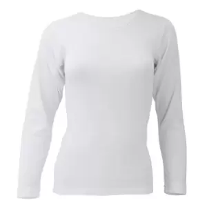 Image of FLOSO Ladies/Womens Thermal Underwear Long Sleeve T-Shirt (Viscose Premium Range) (Chest 42-44inch (GB 18-20)) (White)