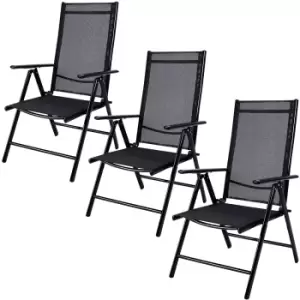 image of Garden Chair Bern 3Pcs Set Anthracite Aluminium