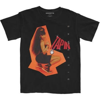 image of Saweetie - Tapin Unisex Large T-Shirt - Black