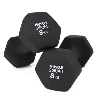 Image of MuscleSquad Neoprene Dumbbells - 2 x 8kg
