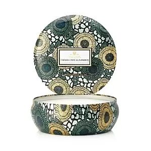 Voluspa Japonica French Cade & Lavender 3 Wick Candle in Decorative Tin