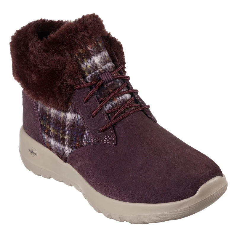 Image of Skechers Womens Go Joy Slip On Trainers Burgundy female 2 (35)