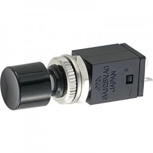 image of Miyama DS 408 BK Pushbutton switch 125 V AC 3 A 1 x OffOn latch