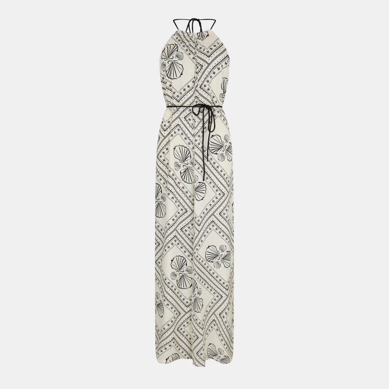 Image of French Connection Womens Catherine Jumpsuit White-Black female 8 (XS)