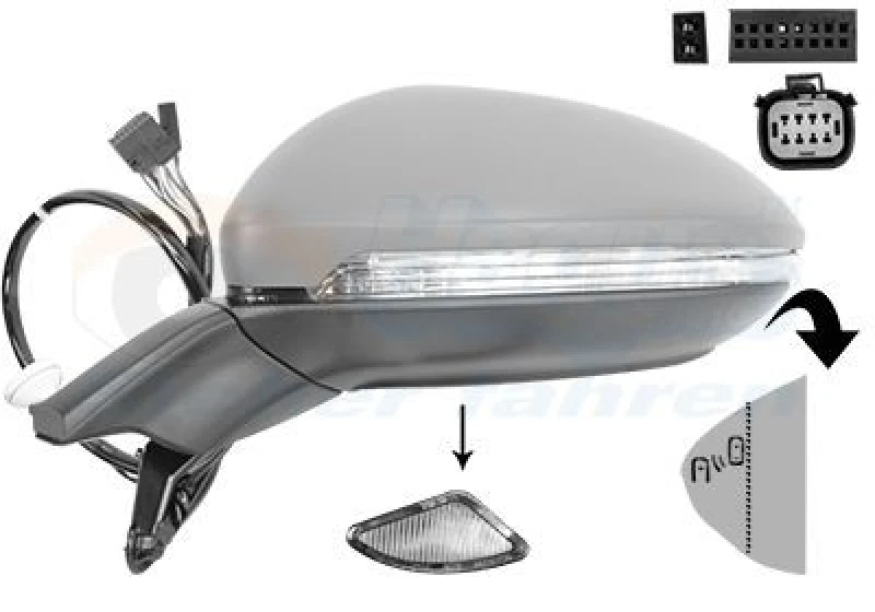 Image of VAN WEZEL Wing mirror VAN WEZEL 5775827