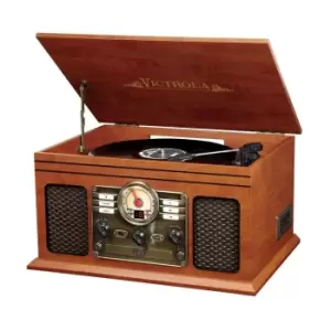 image of Victrola VTA-200B Belt-drive audio turntable Mahogany