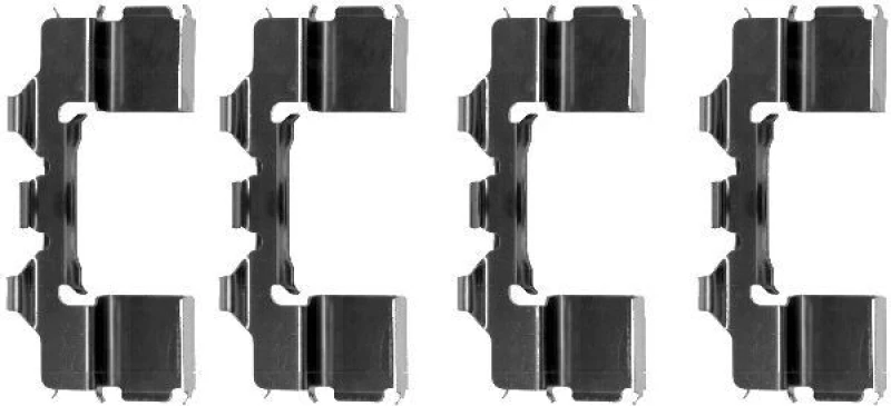 Image of HELLA Brake pad fitting kit HELLA 8DZ 355 202-301