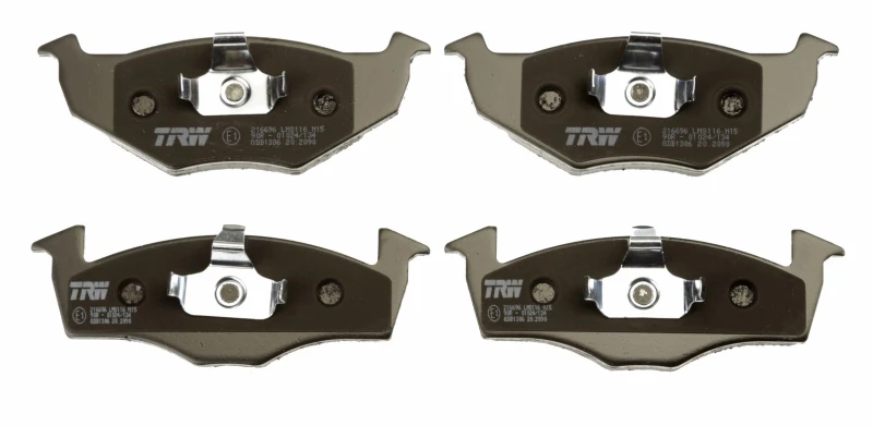 Image of TRW GDB1306 Brake pad set not prepared for wear warning indicator Brake Pad Set,disc brake (402)