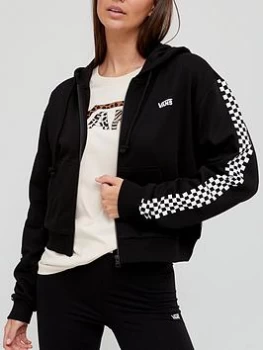 Image of Vans Funnier Times Crop Zip Hoodie - Black Size XL Women