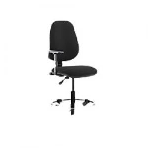 Image of Task Office Chair Eclipse I Lever Black Fabric With Height Adjustable Arms And Hi Rise Draughtsman Kit