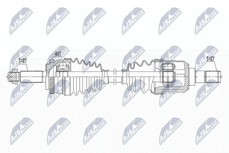 Image of NTY NPW-KA-364 Drive shaft Front Axle Left Drive Shaft (13)