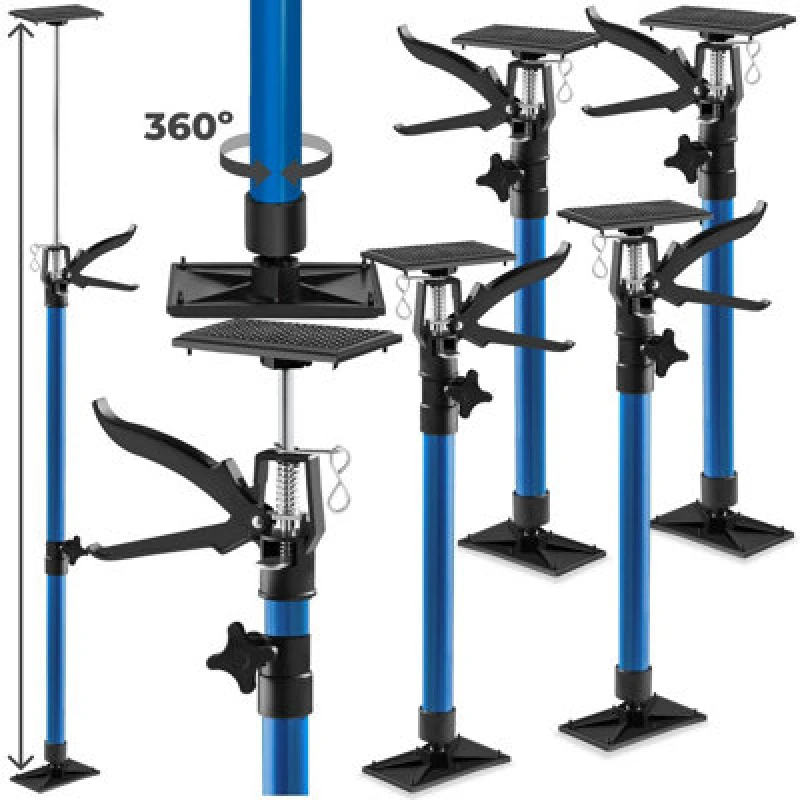 Image of Tectake Door Frame Struts Set Of 4 - Stepless Height Adjustment, 51 - 115cm - Blue