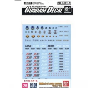 Image of GD-36 SEED Destiny Multi-Use Bandai Decal Assortment (Bag/6)