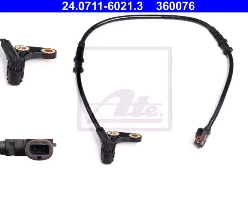 Image of ATE 24.0711-6021.3 ABS Sensor Sensor,wheel speed (412)