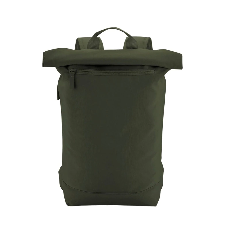 Image of Bagbase Mens Simplicity Lite Roll Top Backpack in Green Green Male