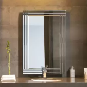 MirrorOutlet Oakley All Glass Triple Edge Bevelled Mirror 90 X 60 Cm