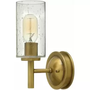 image of Wall Light Sconce Retro Clear Wet Look Clear Glass Heritage Brass LED E27 100W