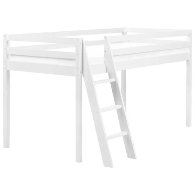 Image of Beliani Mid Sleeper Bed Pine Wood Ascoux 90 X 200 Cm (Eu Single) White