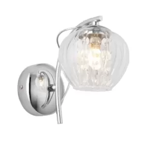 Image of Mesmer Glass Wall Lamp, Chrome Plate, Glass, Glass Beads