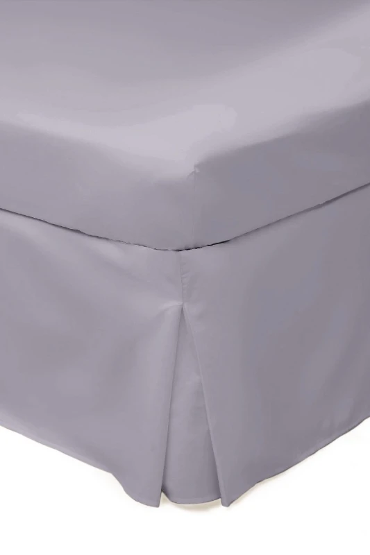 Image of Belledorm Easy Care 200 Thread Count Cotton Polyester Percale Platform Valance in Pale Lilac Size: Single Pale Lilac Unisex Single