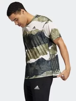Image of Adidas Earth Graphic Yoga T-Shirt