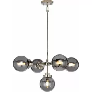 Image of Loops - 5 Bulb Chandelier LIght Highly Polished Nickel LED E14 8W led