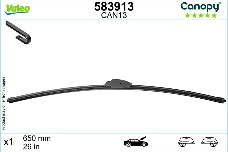 Image of Wiper blade VALEO 583913