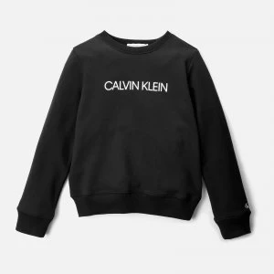Image of Calvin Klein Institutional Logo Sweatshirt - CK Black - 12-13 Years