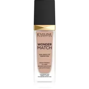 image of Eveline Cosmetics Wonder Match long-lasting liquid foundation with hyaluronic acid shade 15 Natural 30ml