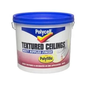 image of Polycell Polyripple White Matt Emulsion Paint, 5L