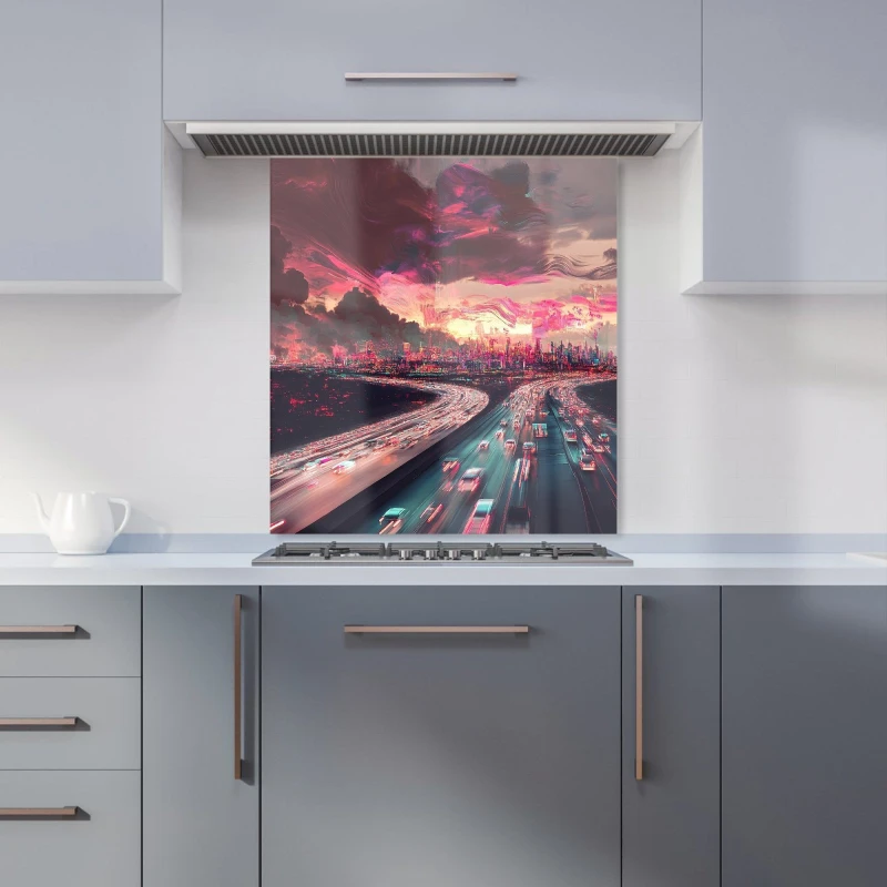 Image of Designer Kitchen Splashbacks Elena Sable: 00016 Kitchen Splashback Size: 600mm x 750mm Multicolor Unisex 600mm x 750mm