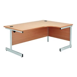 Image of Jemini Beech 1600mm Right Hand Radial Cantilever Desk KF838048