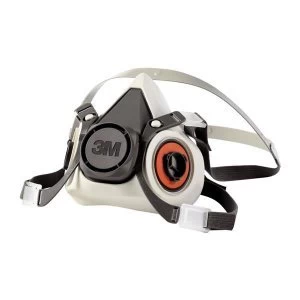 image of 3M 6000 Series Half Face Mask Respirator Small Light Grey