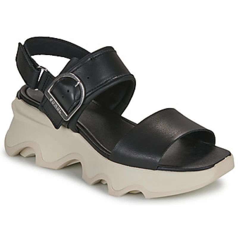 Image of Sorel KINETIC IMPACT WEDGE womens Wedge sandals in Black