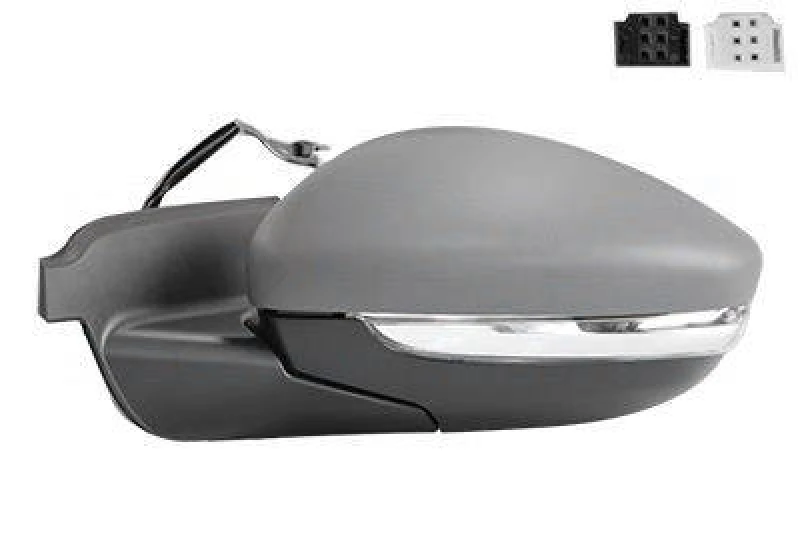Image of VAN WEZEL 0959817 Wing mirror * HAGUS * Left, Heatable, primed Outside Mirror (50)