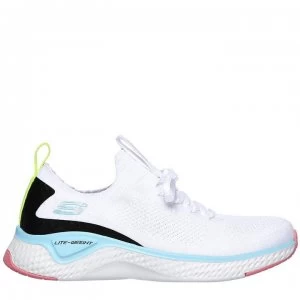 image of Skechers Solar Fuse Trainers Ladies - White/Multi