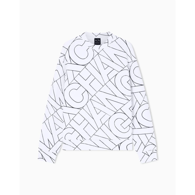 Image of Armani Exchange SWEATSHIRT Ivory multi male S