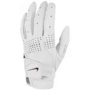 image of Nike Womens/Ladies Tour Classic IIV Leather 2020 Left Hand Golf Glove (L) (White/Black)