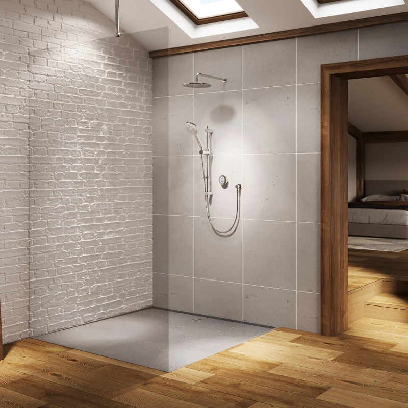 Image of Aqualisa Unity Q Smart Digital Shower Concealed with Adjustable and Wall Fixed Head HP/Combi UTQ.A1.BV.DVFW.23