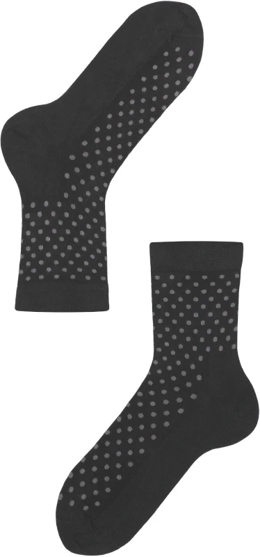 Image of Lenz Think About Dots Ladies Socks - Pack of 2, black-grey, Size 39 - 42 for Women
