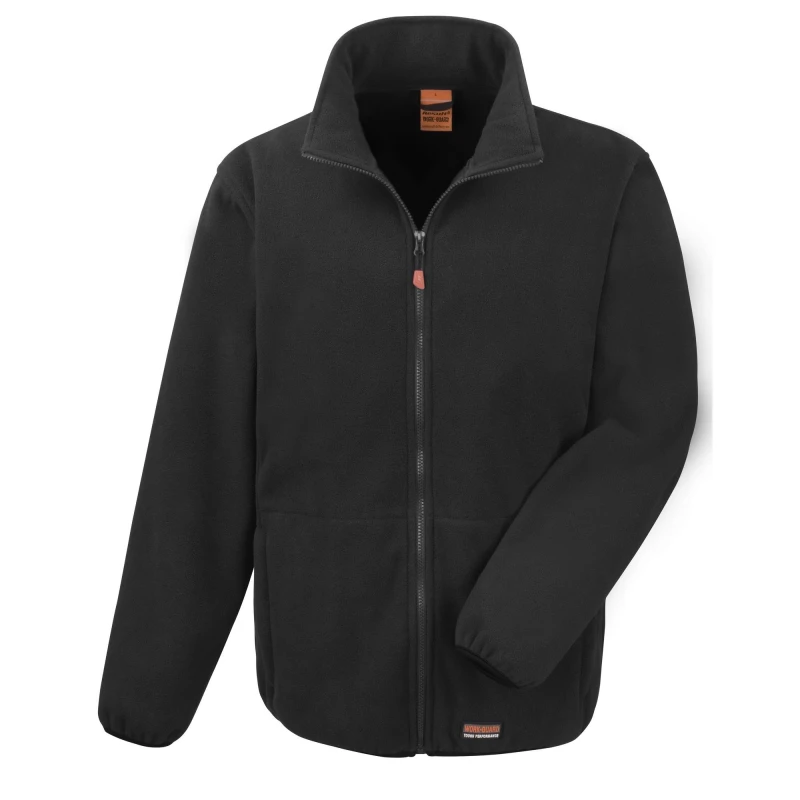 Image of Result Result Men Work-Guard Heavy Duty Microfleece Work Jacket in Black Size: 2X-large Black XXL Male 5057080781607