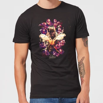Image of Avengers Endgame Splatter Mens T-Shirt - Black - 3XL - Black