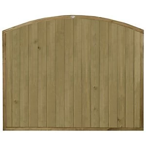 Image of Forest Garden Pressure Treated Vertical Domed Top Tongue & Groove Fence Panel - 6 x 5ft Pack of 5