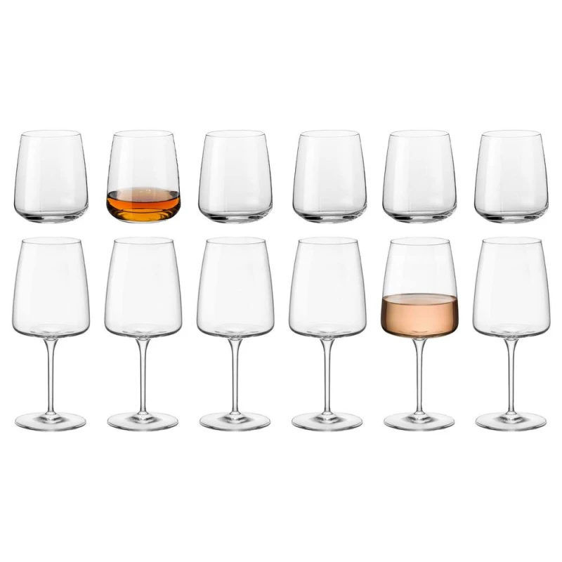 Image of Bormioli Rocco 12pc Nexo Glassware Set in Clear Clear Unisex