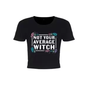 Image of Grindstore Womens/Ladies Not Your Average Witch Crop Top (L) (Black)
