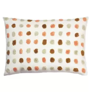 Image of Linen House Haze Pink and Sand 100% Cotton Pillowcase Pair White, Pink and Yellow