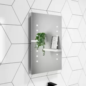 Image of Rectangular LED Bathroom Mirror Battery Operated - 400 x 600mm - Lynx