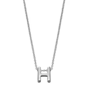 image of Sterling Silver Alphabet Letter H Necklace