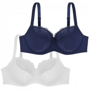 image of Dorina Faith Non Padded Bra 2 Pack - Ink/White