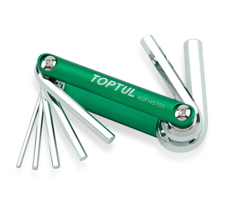 Image of TOPTUL AGFH0701 Angled Screwdriver Set Number of tools: 8, Spanner Size: H10 Angled Screwdriver Set (6627)